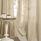 LAMIT 78 Inch Length Brown Linen Curtains - Image 8