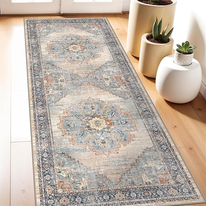 TOPRUUG Washable 3x7 Runner Rug: 7ft Non-Slip Stain Resistant Rugs - Image 2