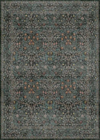Dark Green Floral Living Room Rug 5x7 Area Rug - Image 2