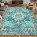 Washable Area Rug 5' x 7' Vintage Traditional Persian Mat by Unknown