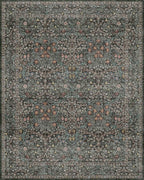 Vintage Dark Green Living Room Rug, 8x10 Washable Area Rugs - Image 2
