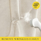 NICETOWN 100% Blackout Linen Texture Curtains 72 inches Long, 2 Panels - Image 7