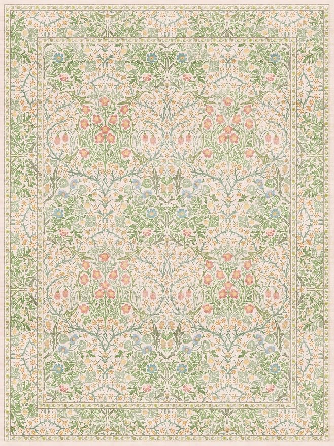 Washable Light Green Rug for Bedroom - Image 2