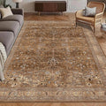 Washable Area Rug 4' x 6' Vintage Traditional Persian Mat by Unknown