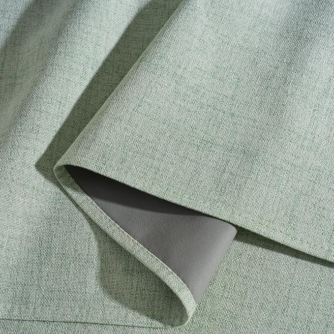 RYB HOME Sage Green 100% Blackout Curtains 90 inches Long, Thermal Insulated - Image 4