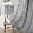 MYSKY HOME 95 Inch Curtains Farmhouse Light Filtering Privacy Curtain Drapes by MYSKYHOME