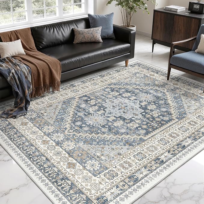 6x9 Area Rugs for Living Room, Soft Low Pile Indoor Washable Rugs for Bedroom - Image 3