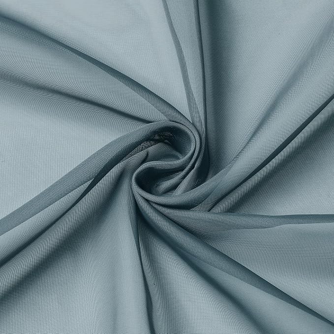 Chyhomenyc Stone Blue Sheer Curtains 78 Inches Long 2 Panels Set - Image 7