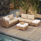 8Pcs Outdoor Cushion Covers, Patio Cushion Covers, Stretch Elastic Slipcovers - Image 5