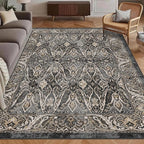 Washable Area Rug 6' x 9' Vintage Traditional Persian Mat by Unknown