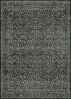 Vintage Washable Dark Green 10x14 Rug - Image 2