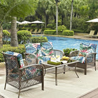 8Pcs Outdoor Cushion Covers, Patio Cushion Covers, Stretch Elastic Slipcovers - Image 6