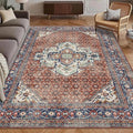 Washable Area Rug 4' x 6' Vintage Traditional Persian Mat by Unknown