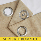 NICETOWN 100% Blackout Camel Linen Curtains 108 inches Length - Image 6