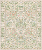 Vintage Washable Beige Green 10x12 Rug - Image 2