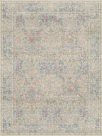 Washable Light Blue Bedroom Rug, 9x12 Area Rug - Image 2