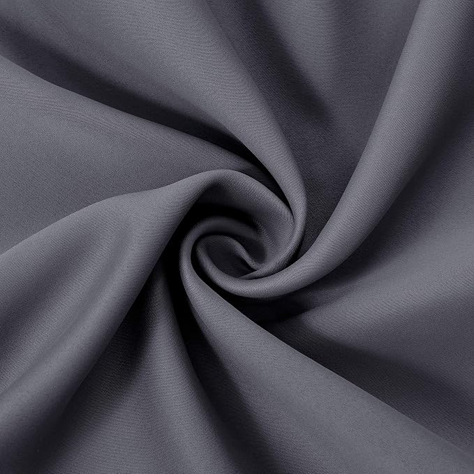 LEMOMO Grey Thermal Blackout Curtains/52 x 54 Inch/Set of 2 Panels Room - Image 5
