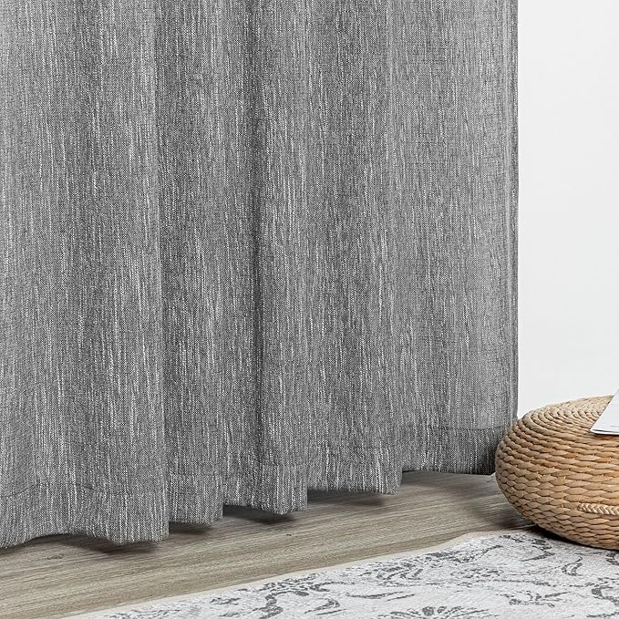 MYSKY HOME 95 Inch Curtains Farmhouse Light Filtering Privacy Curtain Drapes - Image 5