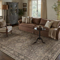 5x7 Washable Area Rug for Living Room Bedroom Vintage Brown Soft Low Pile by WondRg