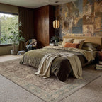 5x7 Washable Area Rug for Living Room Bedroom Vintage Rust Red Soft Low Pile - Image 3