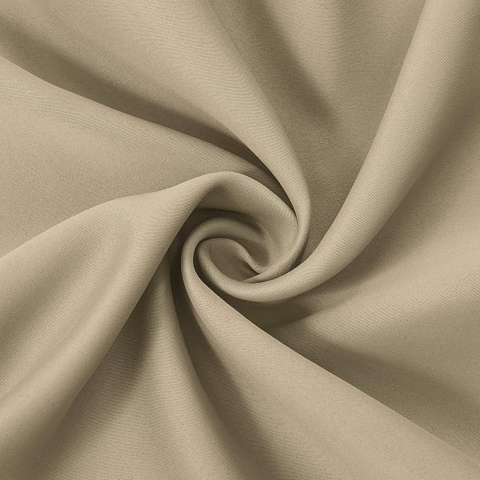 LEMOMO Beige Blackout Curtains 34 x 84 Inch Length/Set of 2 Curtain - Image 5