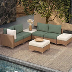 8Pcs Outdoor Cushion Covers, Patio Cushion Covers, Stretch Elastic Slipcovers - Image 5