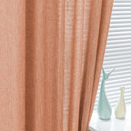MYSKY HOME Floor Length Burnt Orange Curtains 95 Inch Long Panels, Boho - Image 4
