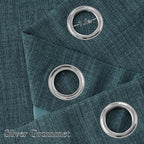 NICETOWN Short Greyish Blue Blackout Curtains 63 inches Long - Image 2