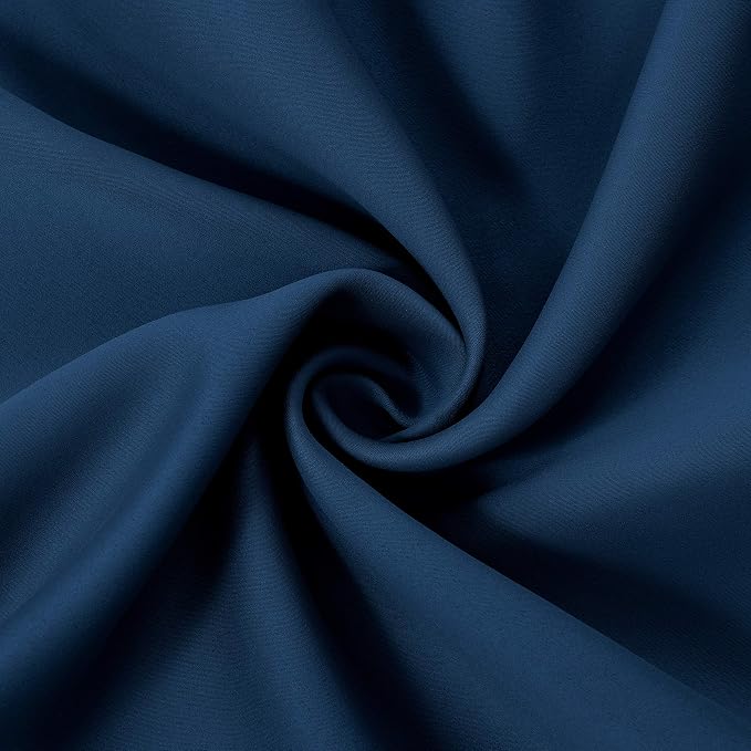 LEMOMO Navy Blue Blackout Curtains 34 x 63 Inch Length/Set of 2 Curtain - Image 5