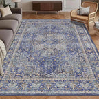 Washable Area Rug 6' x 9' Vintage Traditional Persian Mat by Unknown