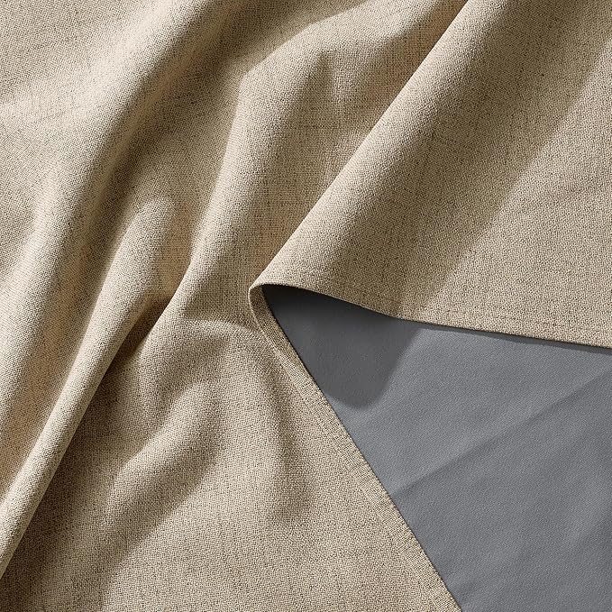 RYB HOME Polyester Textured 100% Blackout Curtains - Image 7