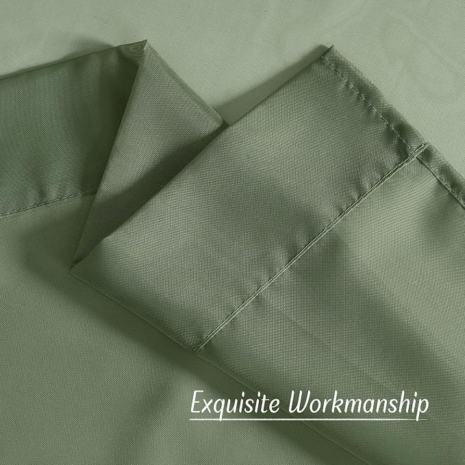 NICETOWN Forest Green Sheer Curtains 96inches Long - Image 6