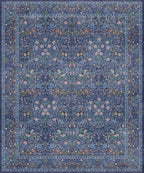 Washable Dark Blue Rug for Living Room - Image 2